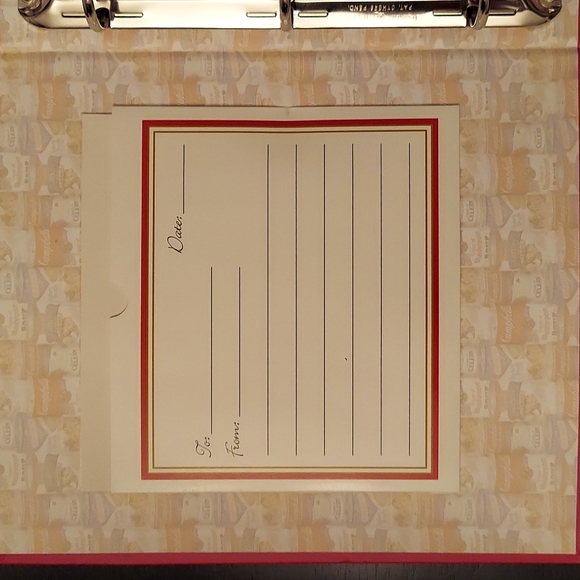 Campbell's Soup Recipe Keepsake Binder - Picture 3 of 12